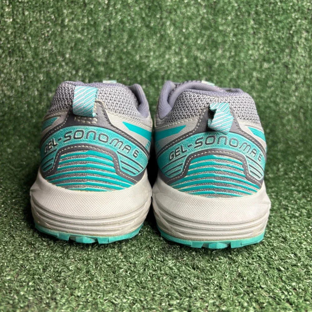 Asics Gel-Sonoma 6 Trail Running AmpliFoam Athletic Sneaker Grey‎ Teal Womens 11